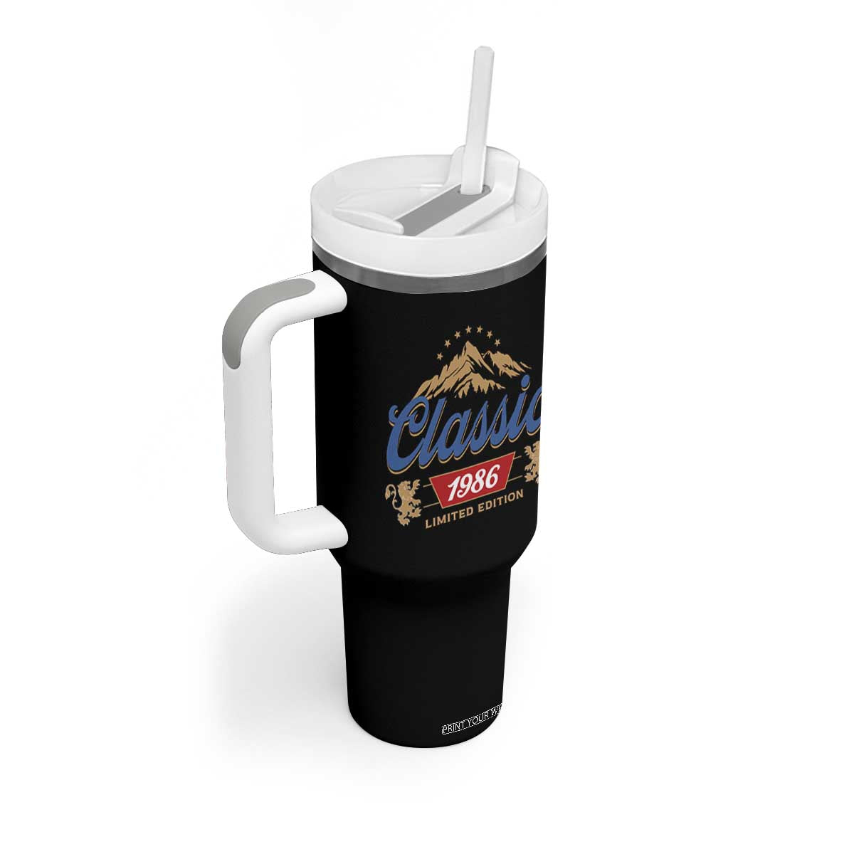 40th Birthday Beer Classic 1986 Limited Edition Tumbler With Handle Funny Gifts for 40 Year Olds
