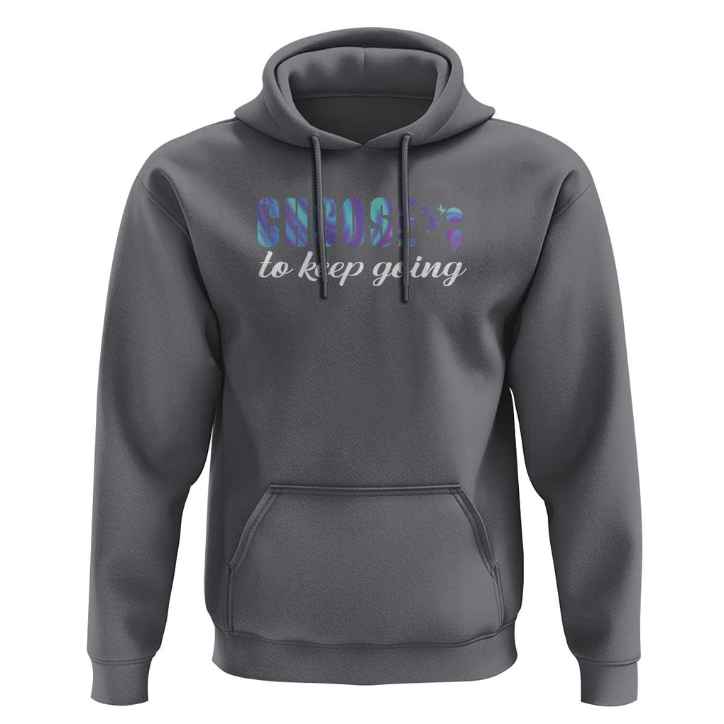 Suicide Prevention Awareness Hoodie Choose To Keep Going Semicolon Birds TS11 Charcoal Print Your Wear