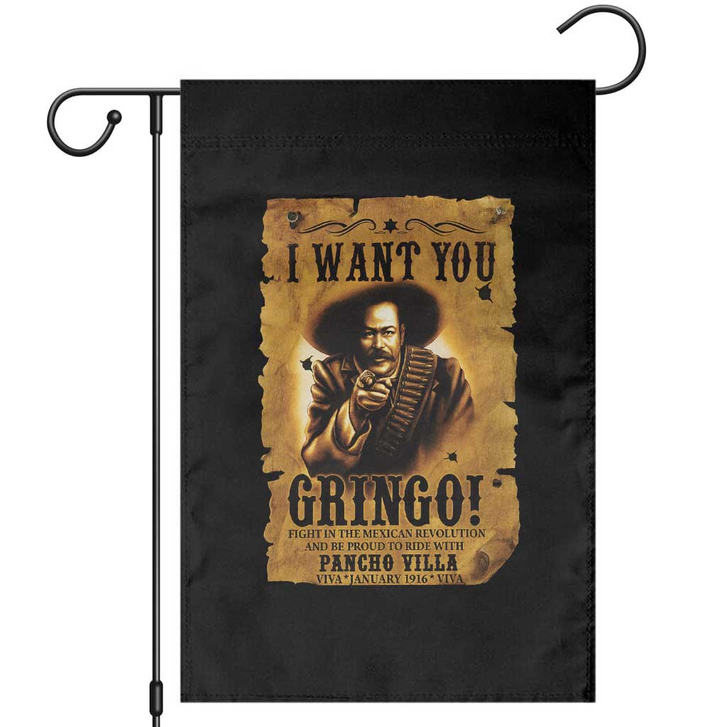 Pancho Villa Garden Flag I Want You Gringo Fight In The Mexican Revolution TS11 Black Print Your Wear
