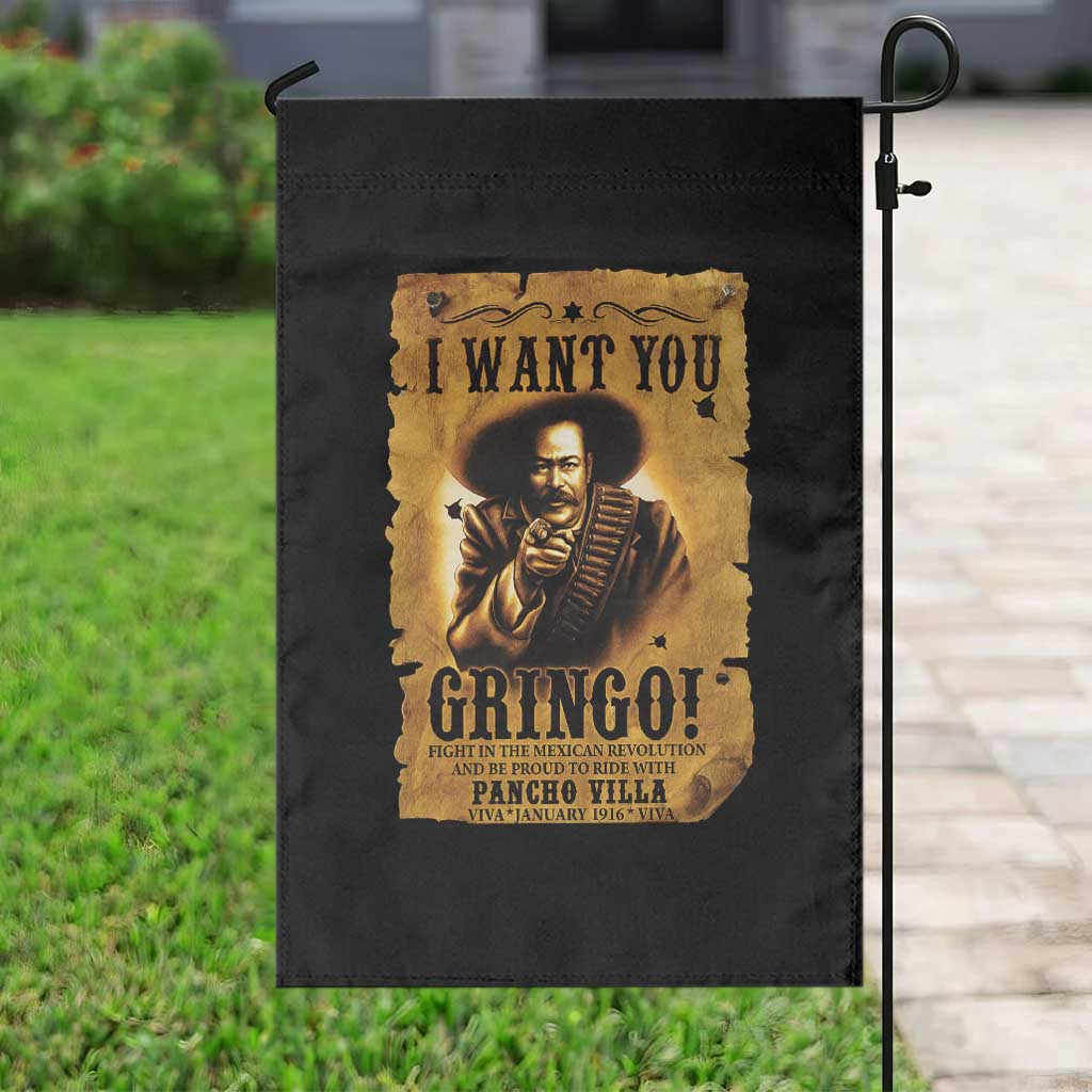 Pancho Villa Garden Flag I Want You Gringo Fight In The Mexican Revolution TS11 Print Your Wear