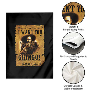 Pancho Villa Garden Flag I Want You Gringo Fight In The Mexican Revolution TS11 Print Your Wear
