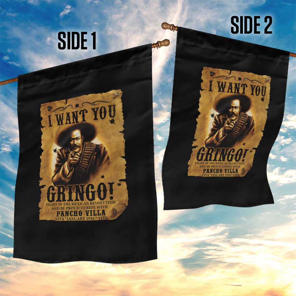 Pancho Villa Garden Flag I Want You Gringo Fight In The Mexican Revolution TS11 Print Your Wear