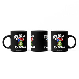 Funny Relax Gringo I Am Legal Coffee Mug Puerto Rico Flag Coqui Frog TS11 Print Your Wear