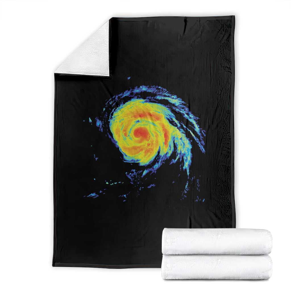 Hurricane Erin Throw Blanket Meteorologist Weather Radar Storm Chasing TS11 Black Print Your Wear