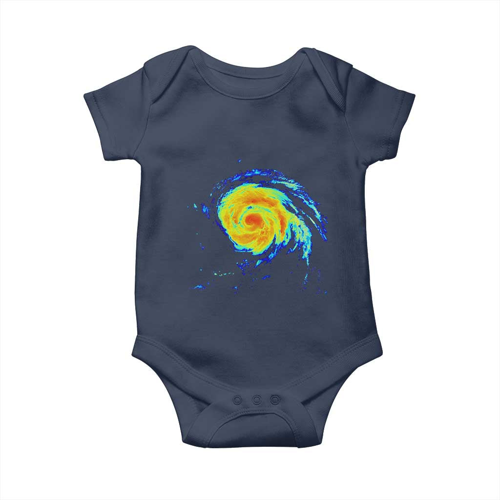 Hurricane Erin Baby Onesie Meteorologist Weather Radar Storm Chasing TS11 Navy Print Your Wear