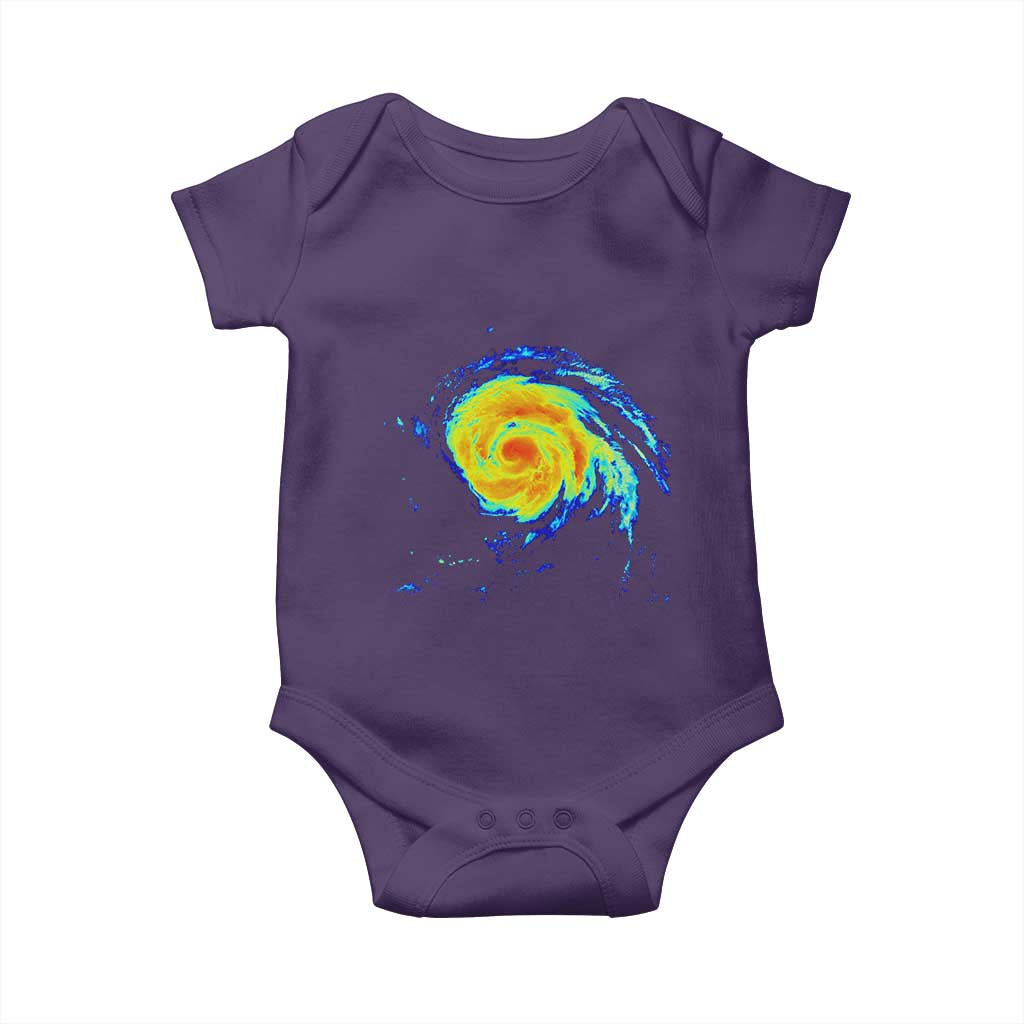Hurricane Erin Baby Onesie Meteorologist Weather Radar Storm Chasing TS11 Purple Print Your Wear