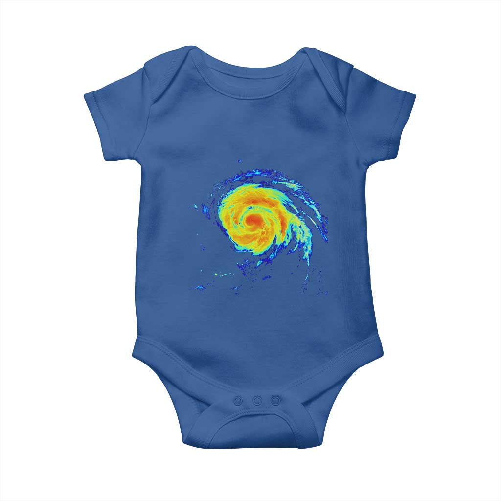 Hurricane Erin Baby Onesie Meteorologist Weather Radar Storm Chasing TS11 Royal Blue Print Your Wear
