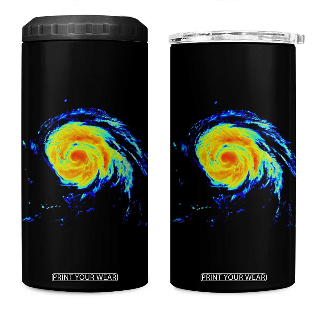 Hurricane Erin 4 in 1 Can Cooler Tumbler Meteorologist Weather Radar Storm Chasing TS11 One Size: 16 oz Black Print Your Wear
