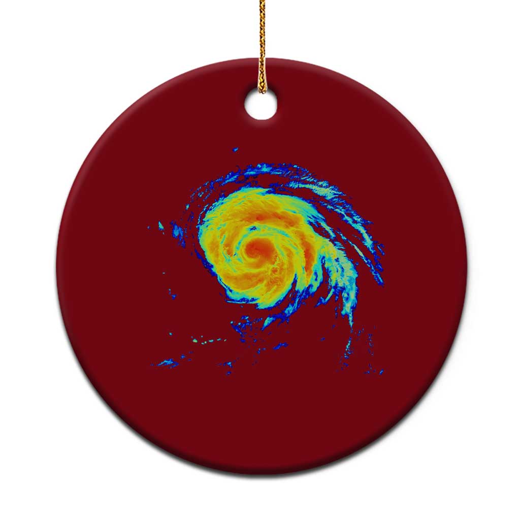Hurricane Erin Ceramic Ornament Meteorologist Weather Radar Storm Chasing TS11 1pc Red Print Your Wear