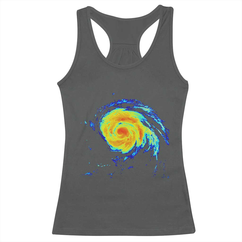 Hurricane Erin Racerback Tank Top Meteorologist Weather Radar Storm Chasing TS11 Dark Heather Print Your Wear