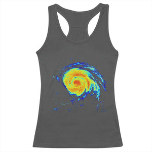 Hurricane Erin Racerback Tank Top Meteorologist Weather Radar Storm Chasing TS11 Dark Heather Print Your Wear