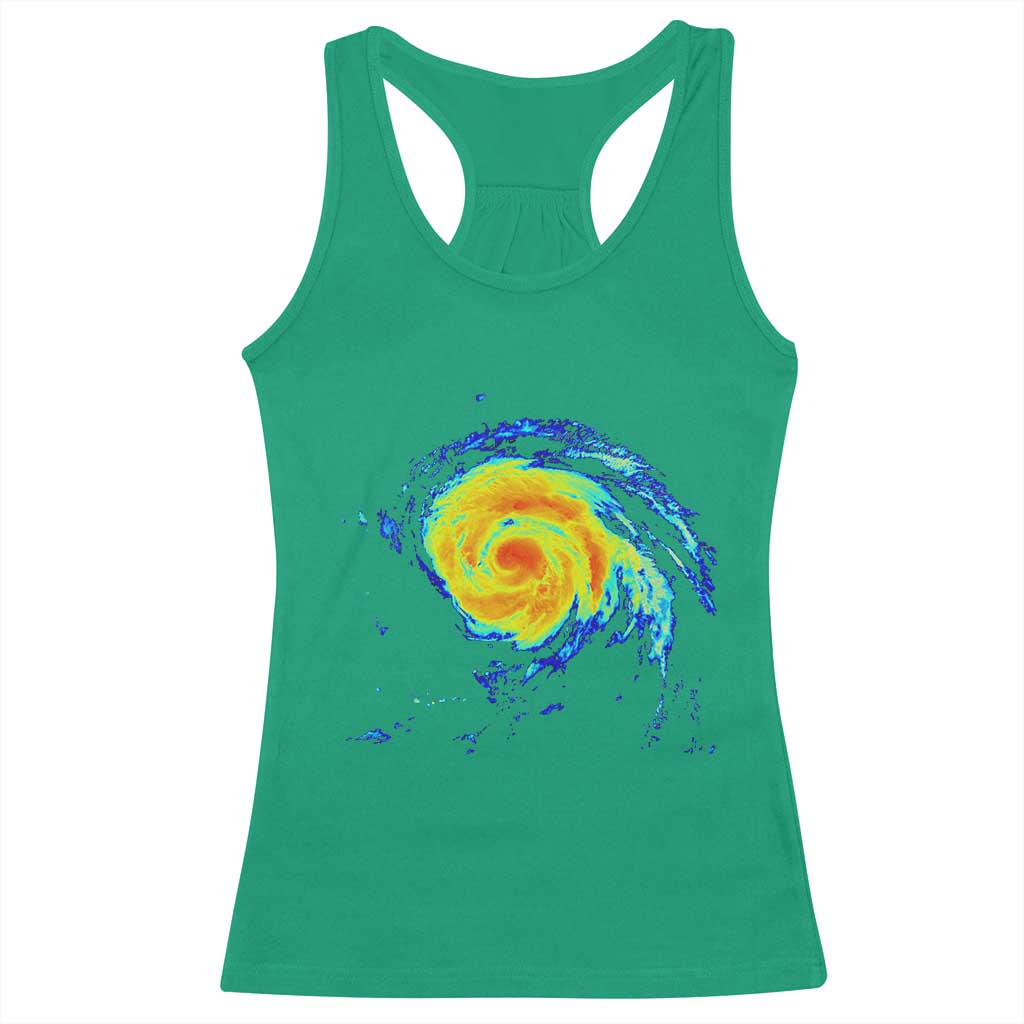 Hurricane Erin Racerback Tank Top Meteorologist Weather Radar Storm Chasing TS11 Irish Green Print Your Wear
