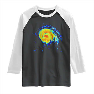 Hurricane Erin Raglan Shirt Meteorologist Weather Radar Storm Chasing TS11 Black White Print Your Wear