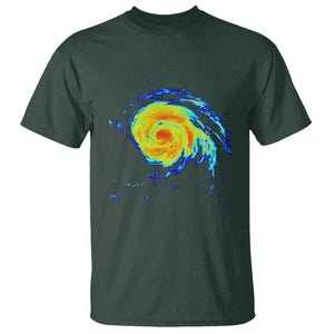 Hurricane Erin T Shirt Meteorologist Weather Radar Storm Chasing TS11 Dark Forest Green Print Your Wear