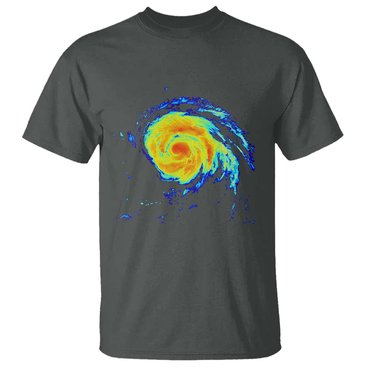 Hurricane Erin T Shirt Meteorologist Weather Radar Storm Chasing TS11 Dark Heather Print Your Wear