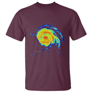 Hurricane Erin T Shirt Meteorologist Weather Radar Storm Chasing TS11 Maroon Print Your Wear