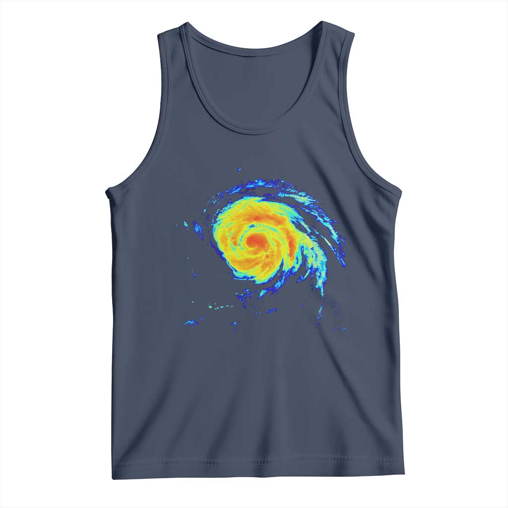 Hurricane Erin Tank Top Meteorologist Weather Radar Storm Chasing TS11 Navy Print Your Wear