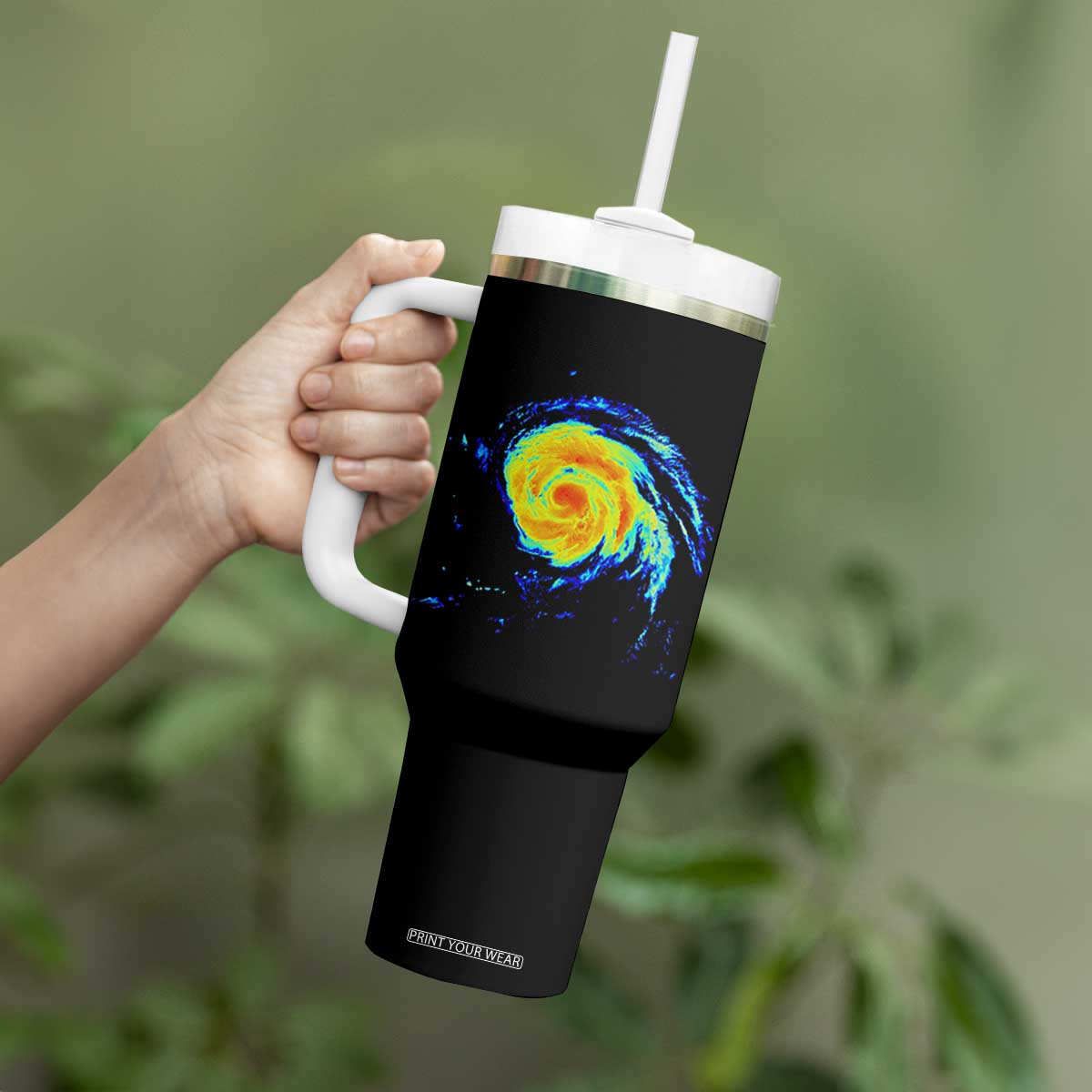 Hurricane Erin Tumbler With Handle Meteorologist Weather Radar Storm Chasing TS11 Print Your Wear