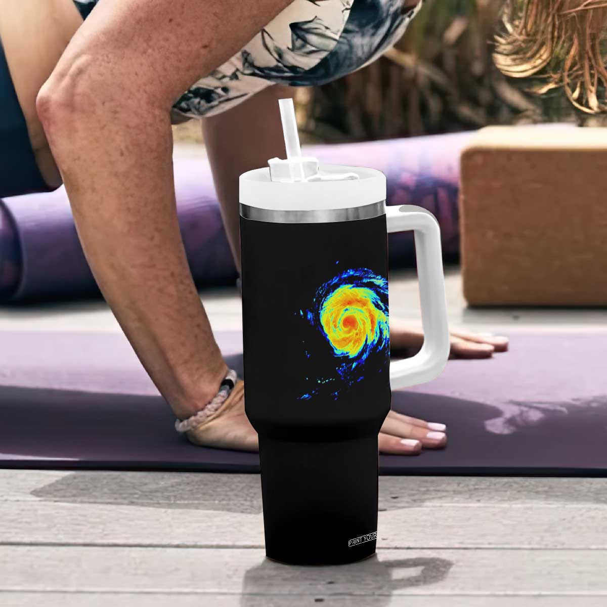 Hurricane Erin Tumbler With Handle Meteorologist Weather Radar Storm Chasing TS11 Print Your Wear