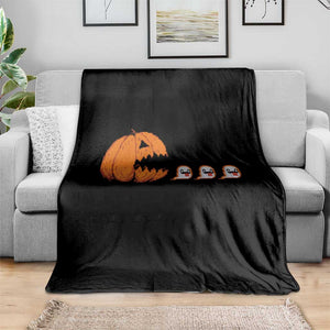 Funny Halloween Gamer Video Gaming Pumpkin Ghost Throw Blanket TS11 Print Your Wear
