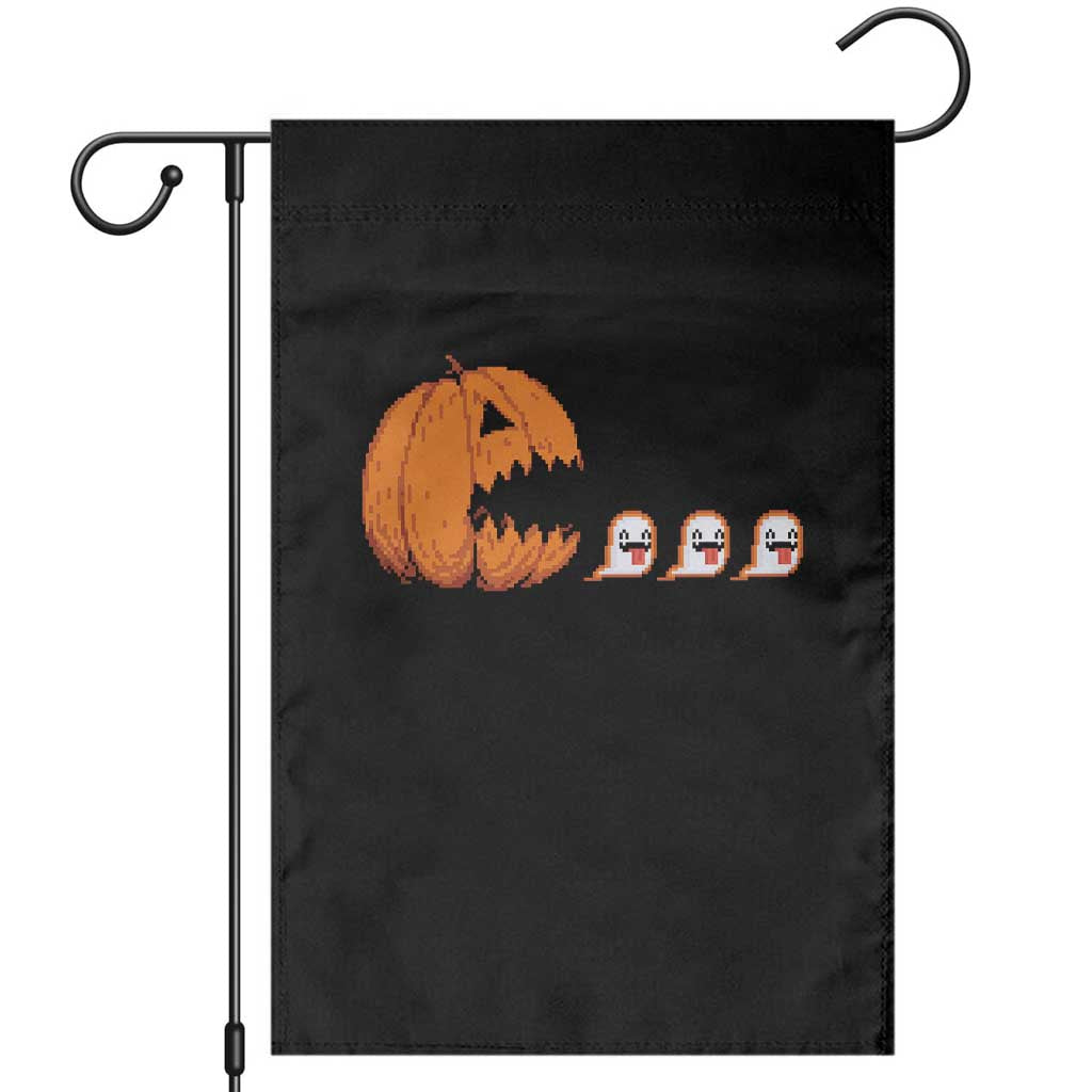 Funny Halloween Gamer Video Gaming Pumpkin Ghost Garden Flag TS11 Black Print Your Wear