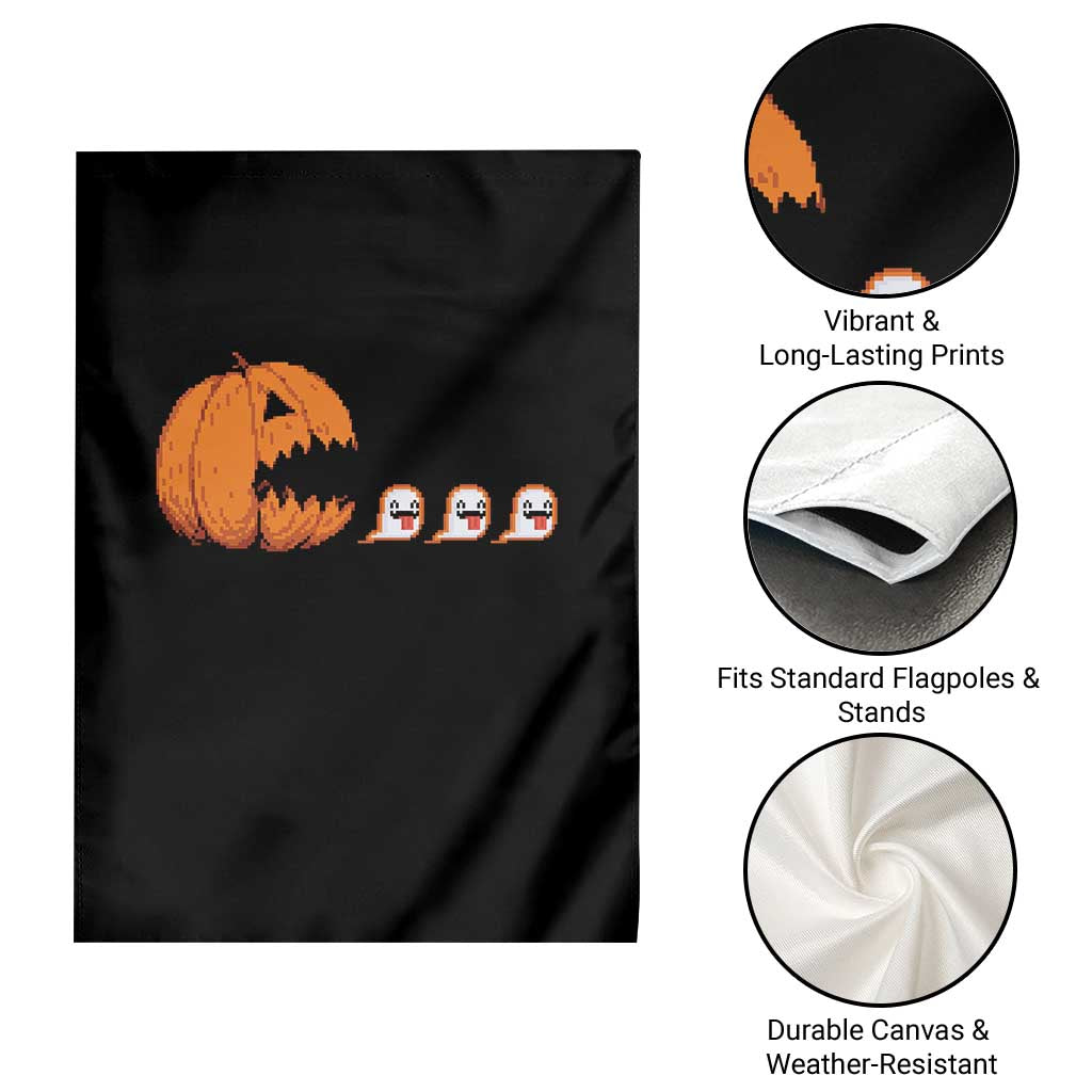 Funny Halloween Gamer Video Gaming Pumpkin Ghost Garden Flag TS11 Print Your Wear