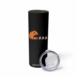 Funny Halloween Gamer Video Gaming Pumpkin Ghost Skinny Tumbler TS11 Print Your Wear
