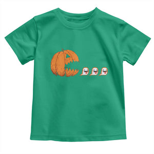 Funny Halloween Gamer Video Gaming Pumpkin Ghost Toddler T Shirt TS11 Irish Green Print Your Wear