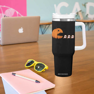 Funny Halloween Gamer Video Gaming Pumpkin Ghost Tumbler With Handle TS11 Print Your Wear