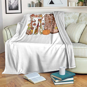 Cowboy Fall Season Thanksgiving Western Boots Pumpkin Throw Blanket TS11 Print Your Wear