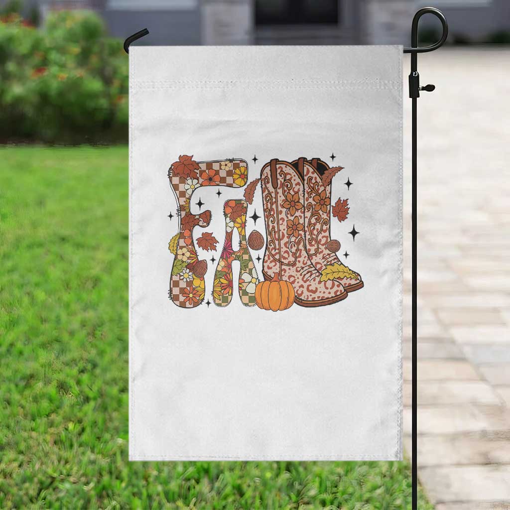 Cowboy Fall Season Thanksgiving Western Boots Pumpkin Garden Flag TS11 Print Your Wear