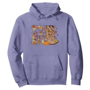 Cowboy Fall Season Thanksgiving Western Boots Pumpkin Hoodie TS11 Violet Print Your Wear