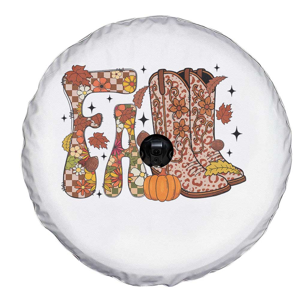 Cowboy Fall Season Thanksgiving Western Boots Pumpkin Spare Tire Cover TS11 Print Your Wear