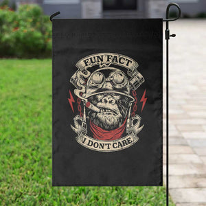 Fun Fact I Dont Care Garden Flag Funny Smoking Gorilla Sarcastic TS11 Print Your Wear