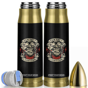 Fun Fact I Dont Care Bullet Tumbler Funny Smoking Gorilla Sarcastic TS11 Black Print Your Wear