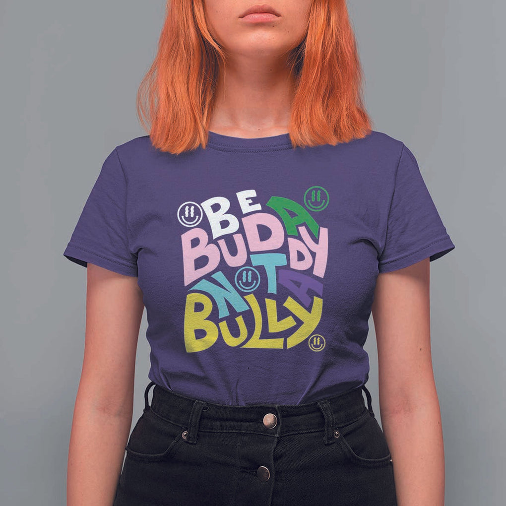 Unity Day Orange T Shirt For Women Be A Buddy Not A Bully Anti Bullying Awareness TS11 Purple Print Your Wear