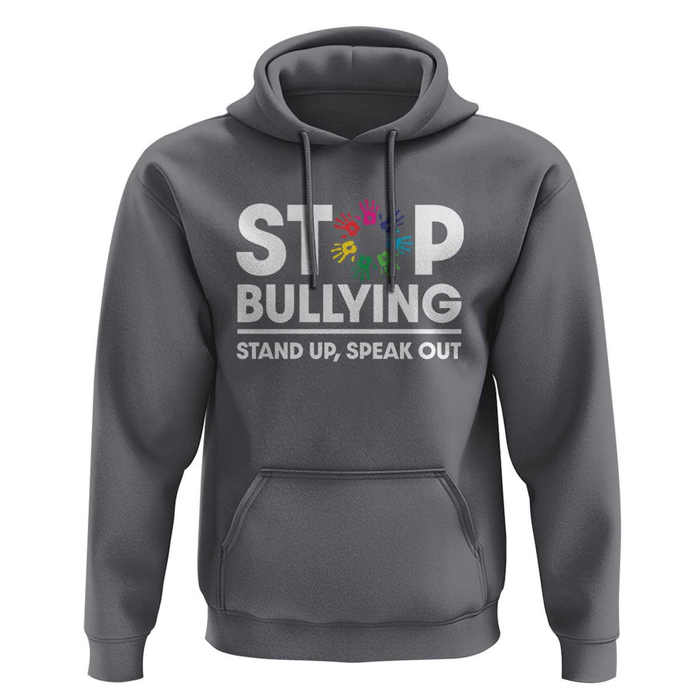 Unity Day Hoodie Stop Bullying Stand Up Speak Out Hand Prints Anti Bullying Awareness TS11 Charcoal Print Your Wear