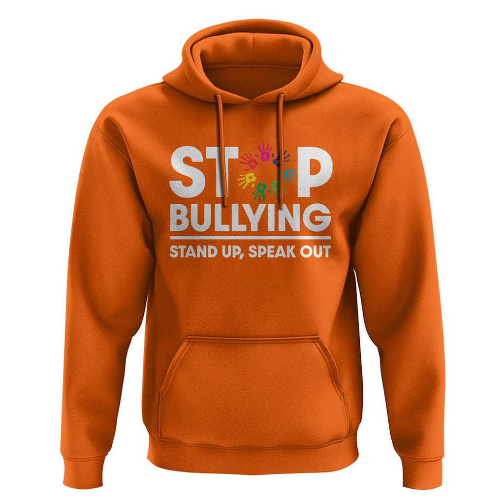 Unity Day Hoodie Stop Bullying Stand Up Speak Out Hand Prints Anti Bullying Awareness TS11 Orange Print Your Wear