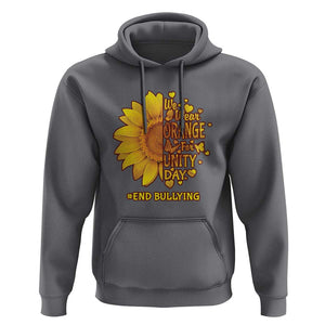 Anti Bullying Awareness Hoodie We Wear Orange For Unity Day End Bullying Sunflower TS11 Charcoal Print Your Wear