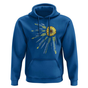 Anti Bullying Awareness Hoodie Courage Unity Peace Inclusion Choose Kindness Sunflower TS11 Royal Blue Print Your Wear