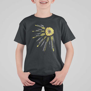 Anti Bullying Awareness T Shirt For Kid Courage Unity Peace Inclusion Choose Kindness Sunflower TS11 Black Print Your Wear