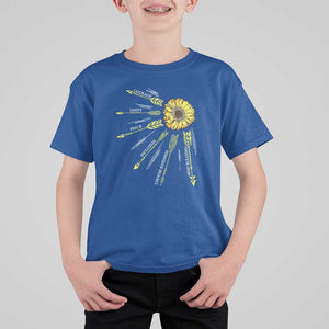 Anti Bullying Awareness T Shirt For Kid Courage Unity Peace Inclusion Choose Kindness Sunflower TS11 Royal Blue Print Your Wear