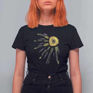 Anti Bullying Awareness T Shirt For Women Courage Unity Peace Inclusion Choose Kindness Sunflower TS11 Black Print Your Wear
