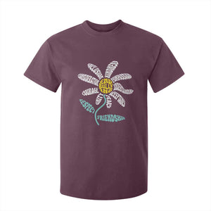 Anti Bullying Awareness T Shirt For Kid End Bullying Courage Kindness Peace Inclusion Daisy Flower TS11 Maroon Print Your Wear