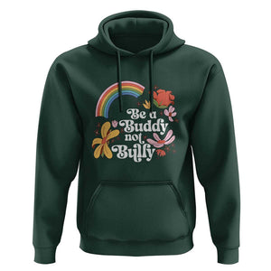 Unity Day Hoodie Be A Buddy Not A Bully Anti Bullying Awareness Flower Star TS11 Dark Forest Green Print Your Wear