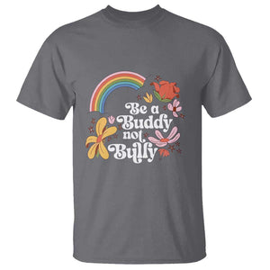 Unity Day T Shirt Be A Buddy Not A Bully Anti Bullying Awareness Flower Star TS11 Charcoal Print Your Wear