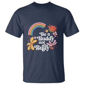 Unity Day T Shirt Be A Buddy Not A Bully Anti Bullying Awareness Flower Star TS11 Navy Print Your Wear