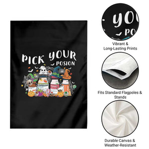 Halloween Nurse Garden Flag Pick Your Poison Pharmacy Witches TS11 Print Your Wear