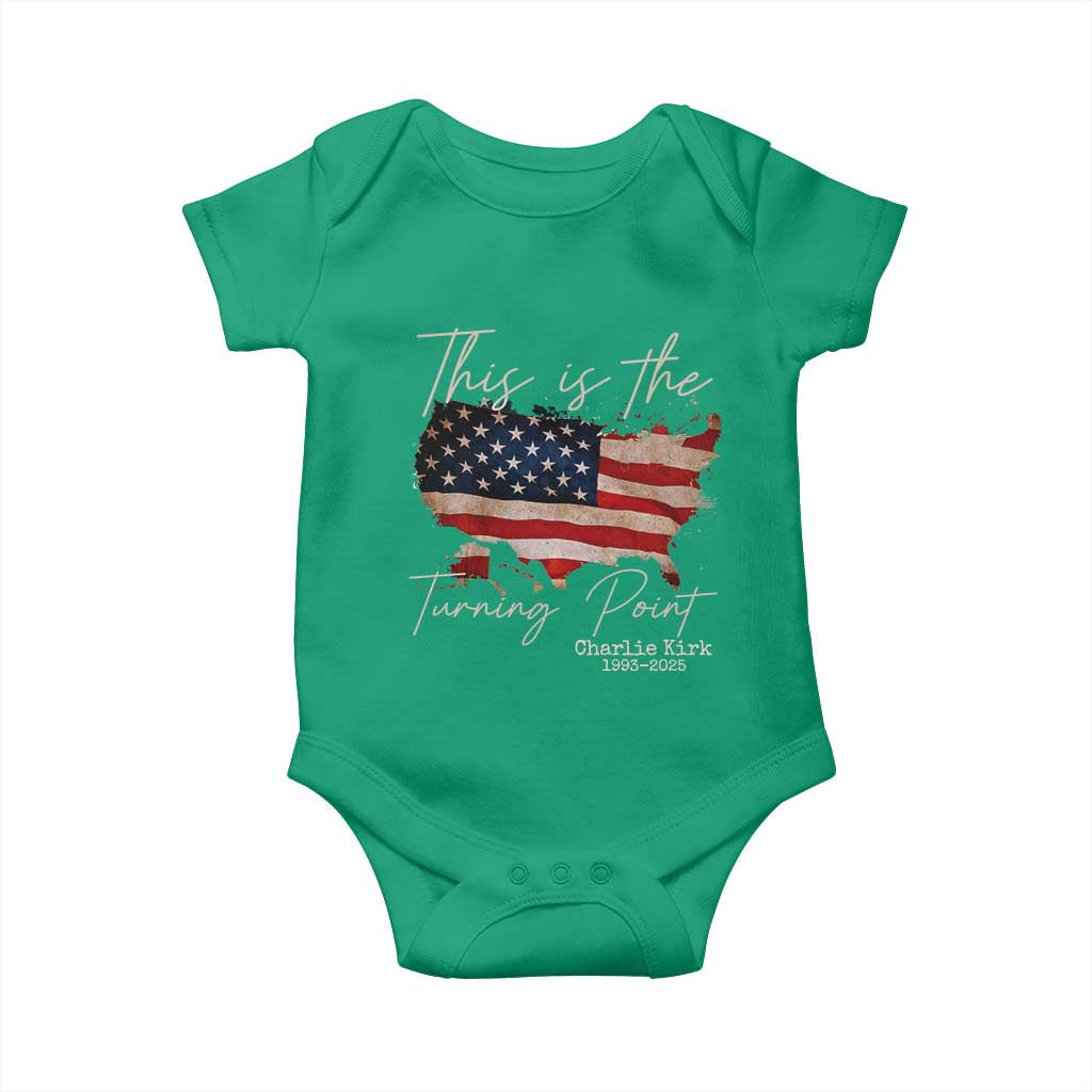 This Is The Turning Point Baby Onesie Patriotic American Map Vintage USA Flag TS11 Irish Green Print Your Wear