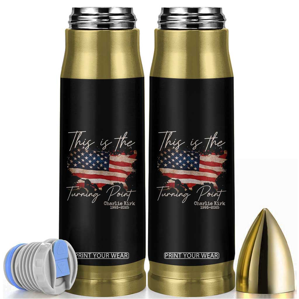 This Is The Turning Point Bullet Tumbler Patriotic American Map Vintage USA Flag TS11 Black Print Your Wear